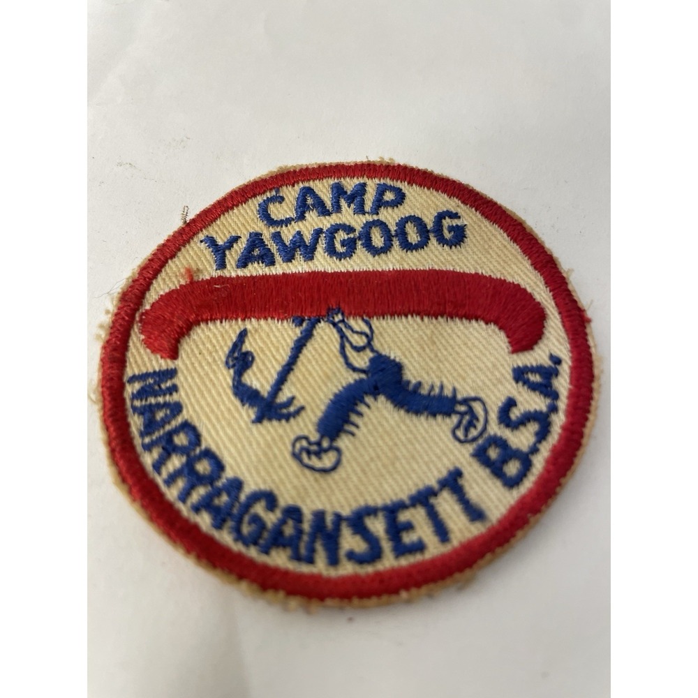 Vintage 1950s CAMP YAWGOOG Narragansett Council Boy Scout Camper PATCH BSA Badge